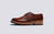 Archie | Mens Brogues in Tan Handpainted Leather | Grenson - Side View