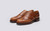 Grenson Shoe No.4 in Tan Grain Calf Leather - 3 Quarter View