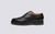 Grenson Shoe No.4 in Black Grain Calf Leather - Side View