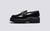 Nina | Womens Loafers in Black Hi Shine Leather | Grenson - Side View