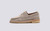 Shannon | Boat Shoes for Women in Beige Eco Suede | Grenson  - Side View
