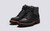 Fiona | Womens Walking Boots Black Rugged Leather | Grenson - Main View