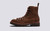 Nanette | Womens Hiker Boots in Brown Suede | Grenson - Side View