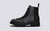 Nanette | Womens Hiker Boots in Black with Cordura | Grenson - Side View