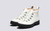 Bridget | Womens Hiker Boots White Rubberised Leather | Grenson - Main View