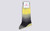 Womens Socks | Rainbow Sock in Black Yellow Cotton | Grenson - Main View
