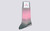 Womens Socks | Rainbow Sock in Pink Grey Cotton | Grenson - Main View