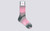 Womens Socks | Rainbow Sock in Pink Grey Cotton | Grenson - Full View