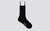 Womens Socks | Textured Sock in Black Cotton Mix | Grenson - Full View