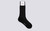 Womens Socks | Candy Stripe Socks in Black | Grenson - Full View