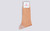 Womens Socks | Candy Stripe Socks in Salmon | Grenson - Folded View