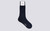 Mens Socks | Navy Dot Socks Organic Cotton | Grenson - Full View