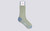 Mens Socks | Blue Brown Houndstooth Cotton Socks | Grenson - Full View