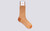 Mens Socks | Orange Houndstooth Cotton Socks | Grenson - Full View