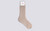 Mens Socks | Stone Waffle Socks in Wool | Grenson - Full View