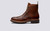 Grenson Fred in Tan Handpainted Leather - Side View