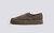 M.I.E. Oxford Sneaker | Womens Sneaker in Taupe Suede | Grenson - Side View