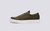 Made in England | Womens Sneakers in Military Suede | Grenson - Side View