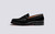 Epsom | Mens Loafers in Black Leather | Grenson - Side View