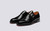 Arundel | Mens Monk Strap Shoes in Black Leather | Grenson - Main View