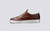 Grenson Sneaker 3 in Tan Hand Painted Calf Leather - Side View