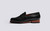 Jago | Mens Loafers in Black Grain Leather | Grenson - Side View