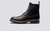 Grenson Fred in Black Calf Leather - Side View