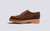 Archie | Mens Brogues in Brown Suede Wedge Sole | Grenson - Side View