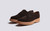Curt | Mens Derby Shoes in Dark Brown with Wedge | Grenson - Main View