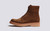 Hadley | Mens Boots in Brown Suede with Wedge | Grenson - Side View