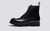 Dudley | Mens Boots in Black with Rubber Sole | Grenson - Side View