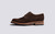 Archie | Mens Brogues in Dark Brown Studded Sole | Grenson - Side View