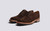 Archie | Mens Brogues in Dark Brown Studded Sole | Grenson - Main View