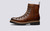 Grenson Brady in Tan Hand Painted Calf Leather - Side View