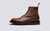 Joe | Mens Boots in Brown Grain with Triple Welt | Grenson - Side View