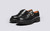 Jenna | Womens Monk Shoes in Black Leather | Grenson - Main View