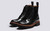 Fran | Womens Brogue Boots in Black Leather | Grenson - Main View