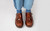 Dina | Womens Monk Shoes in Brown Bookbinder | Grenson - Lifestyle View