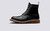 Grenson Fred in Black Hi Shine Leather - Side View