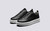 Grenson Sneaker 30 Men's in Black Calf Leather - 3 Quarter View