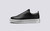 Grenson Sneaker 30 Men's in Black Calf Leather - Side View