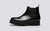 Grenson Warner in Black Pull Up Leather - Side View