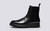 Brady | Mens Hiker Boots in Black Colorado Leather | Grenson - Side View