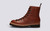 Brady | Mens Hiker Boots in Tan Natural Grain Leather | Grenson - Side View