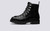 Grenson Nanette in Black Colorado Leather/Shearling - Side View
