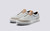 Grenson M.I.E. Sneaker Women's in White Suede/Nubuck - 3 Quarter View