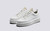Grenson Sneaker 30 Women's in White Calf Leather/Suede - 3 Quarter View