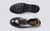 Grenson The 13 Eye in Black Bookbinder Leather - Sole & Upper View