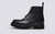 Alexandra | Womens Boots in Black Grain Leather | Grenson - Side View