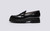 Philippa | Womens Loafer in Black Hi Shine Leather | Grenson - Side View